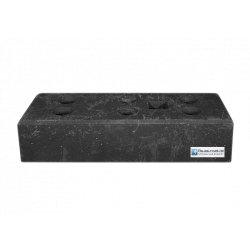 Patka z recyklovaného plastu pro  stavební ploty  24 kg PVC - 6 otvorů - 1 drážka čtvercová