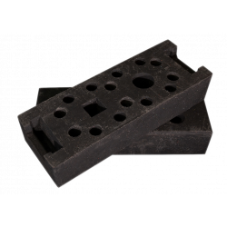 Patka z recyklovaného plastu pro  stavební ploty  24 kg PVC - 6 otvorů - 1 drážka čtvercová